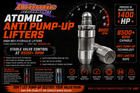 Atomic High Rev Hydraulic Lifters | ‘Anti Pump-Up’