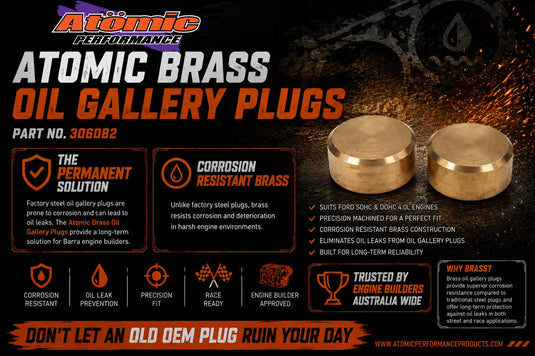 Atomic Barra Oil Gallery Brass Plugs Kit