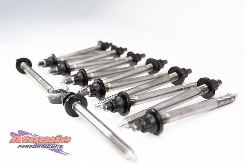 Load image into Gallery viewer, Atomic Barra Tool Steel Headstuds with OS Washers
