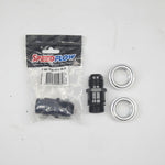 close up of weld on orb kit with white background