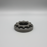 steel oil gears on a white background