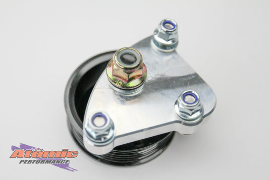 Atomic Barra Billet Power Steering Pump Delete Kit – Ford BA-FGX DOHC | CNC Alloy | Mounting Hardware Included